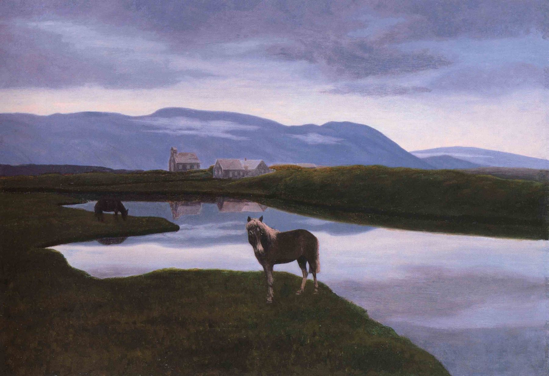 Þórarinn B. Þorláksson, Þingvellir (1900): a horse by still water below the hills of Þingvellir
